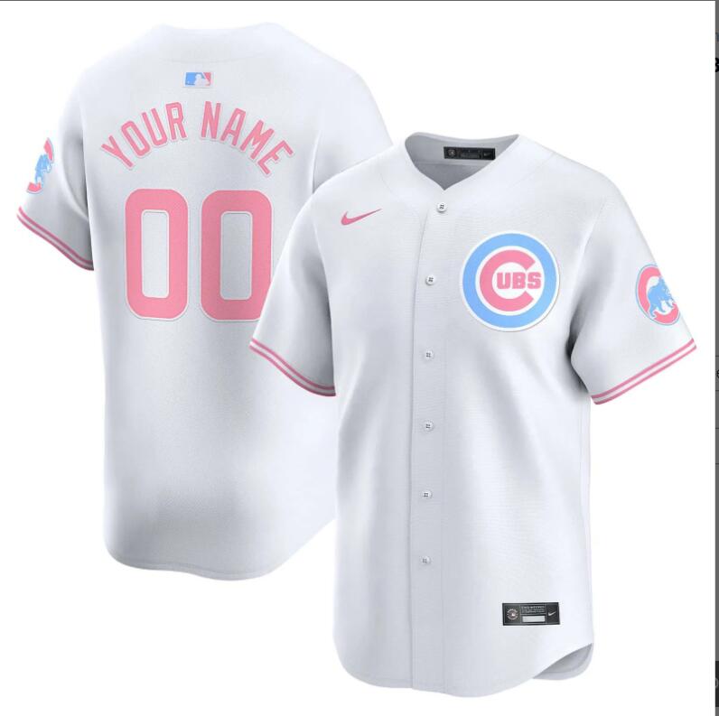 Men Chicago Cubs Custom white 2024 Nike MLB jersey